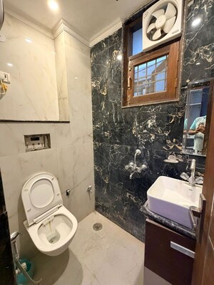 Bathroom in 1 BHK Builder Floor at Chattarpur – for Rent