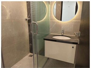 Bathroom in 3 BHK Apartment at Aparna Zenon, Puppalaguda – for Rent