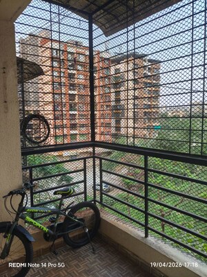 Balcony in 1 BHK Apartment at Trilok Heights, Dombivli East – for Rent