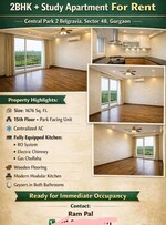 2.5 BHK + Servant Room 1650 Sq.Ft. Apartment in Central Park Bellavista Towers