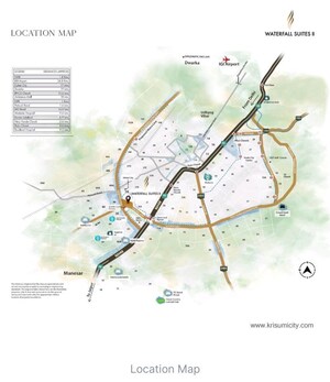 1 BHK Apartment – Map Location View at Krisumi Waterfall Suites, Sector 36a - for Sale