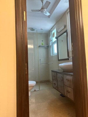 Bathroom in 1 BHK Builder Floor at Masjid Moth – for Rent