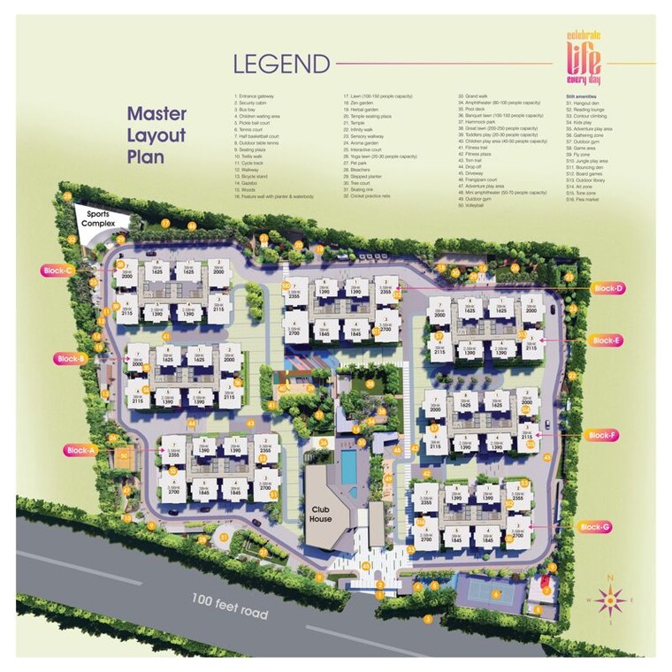 Master Plan, vision-arsha 2 Bedroom 1390 Sq.Ft. Apartment In Tellapur Hyderabad 10331663