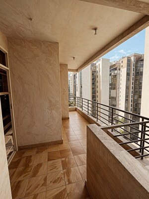 Balcony in 3 BHK Apartment at Keltech Golf Greens, Dundahera – for Sale