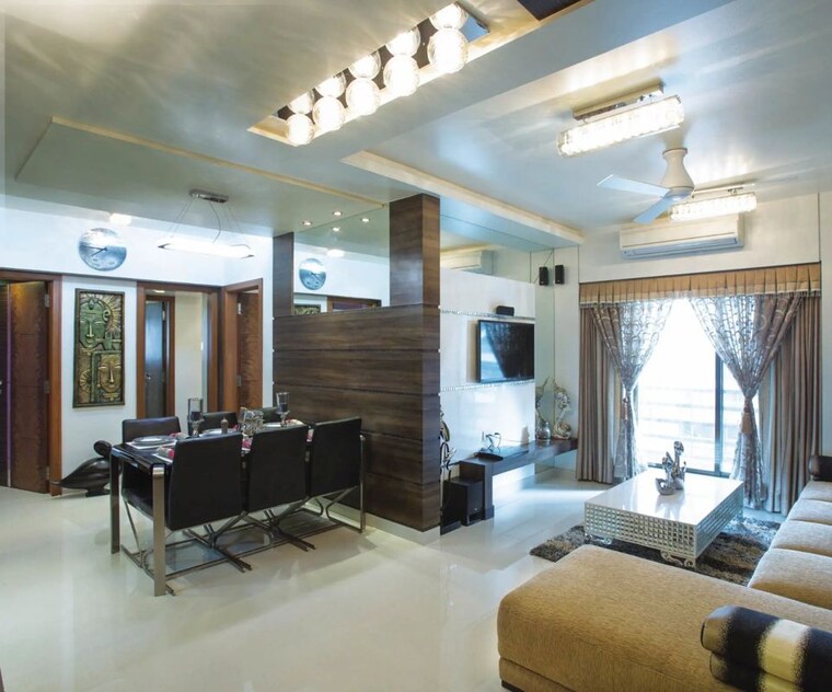 Living Room, paradise-sai-crystals 2 Bedroom 1300 Sq.Ft. Apartment In Kharghar Navi Mumbai 10332202