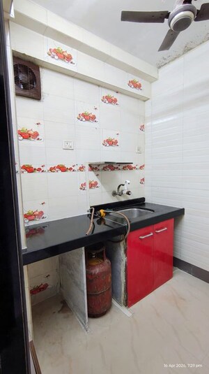 Kitchen in 1 RK Builder Floor at Chatrapati Shivaji Raje Complex, Kandivali West – for Rent