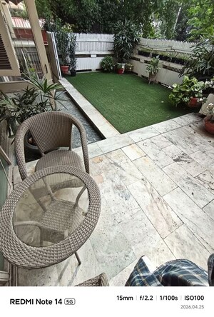 Balcony in 4 BHK Builder Floor at Greater Kailash I – for Rent