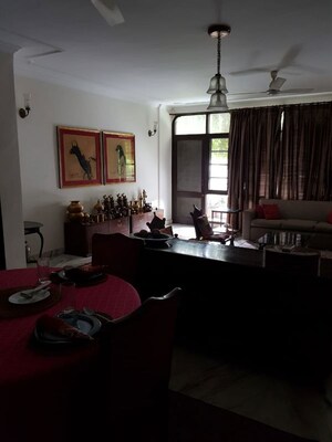 Living Room in 4 BHK Builder Floor at Greater Kailash I – for Rent