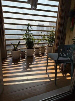 Balcony in 2 BHK Apartment at Prem Nagar CHS, Kopri – for Rent