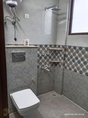 Bathroom in 3 BHK Builder Floor at Vasant Kunj – for Rent