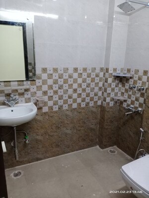 Bathroom in 3 BHK Builder Floor at Vasant Kunj – for Rent