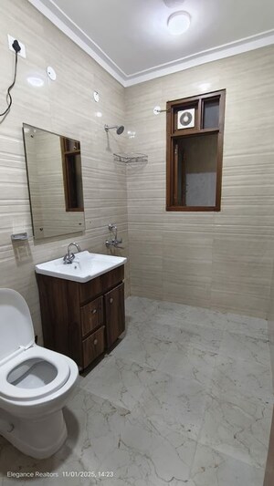 Bathroom in 3 BHK Builder Floor at Vasant Kunj – for Rent