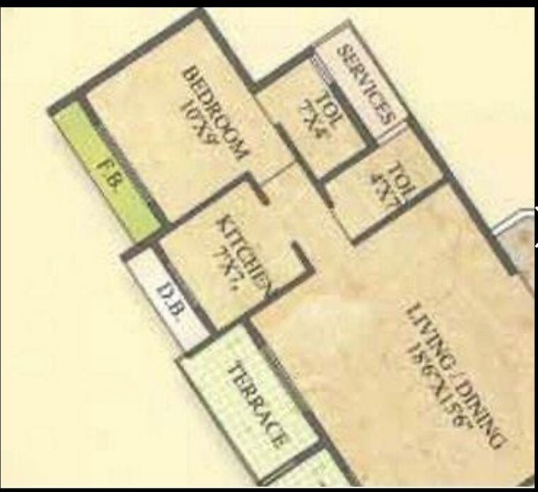 Floor Plan, labdhi-gardens 1 Bedroom 600 Sq.Ft. Apartment In Neral Navi Mumbai 10333696