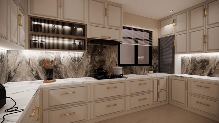 Kitchen, t-and-t-eutopia-phase-1 3 Bedroom 1550 Sq.Ft. Apartment In Siddharth Vihar Ghaziabad 10333896