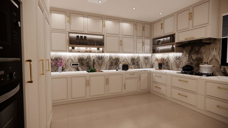 Kitchen, t-and-t-eutopia-phase-1 3 Bedroom 1550 Sq.Ft. Apartment In Siddharth Vihar Ghaziabad 10333896