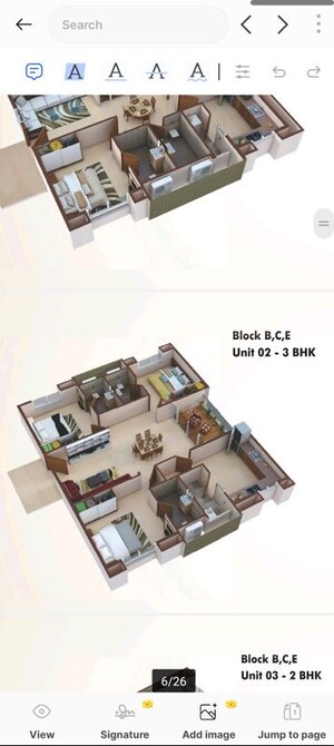 Floor Plan in 2 BHK Apartment at Pacifica Hillcrest Phase 2, Gachibowli – for Sale