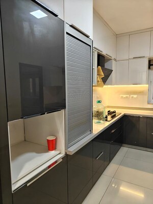 Kitchen in 2 BHK Apartment at Bhartiya City Nikoo Homes II, Thanisandra Main Road – for Rent