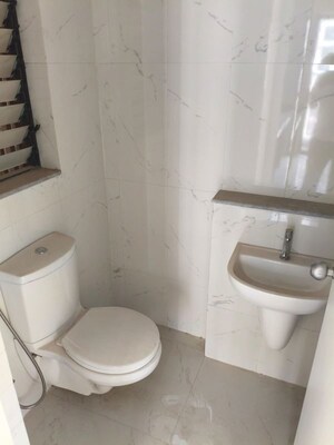 Bathroom in 1.5 BHK Apartment at Runwal Gardens, Dombivli East – for Rent