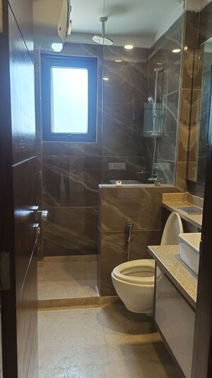 Bathroom in 3 BHK Builder Floor at New Rajinder Nagar – for Rent