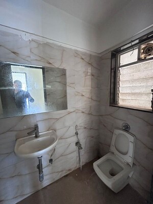 Bathroom in 2 BHK Apartment at Chirag Vijayi Jwala, Goregaon West – for Rent