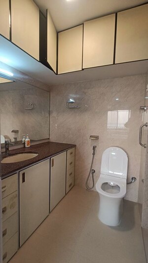 Bathroom in 4 BHK Apartment at Kanakia Paris, Bandra East – for Rent