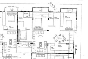 Floor Plan in 3 BHK Apartment at Shravanthi Pride, Jp Nagar – for Rent