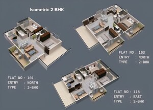 Floor Plan in 2 BHK Apartment at KBR Prime, Hoskote – for Sale