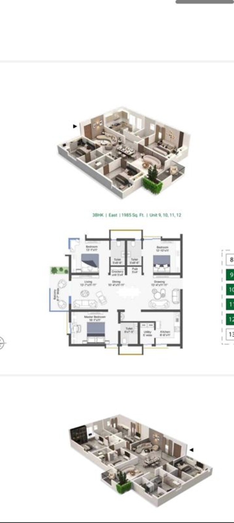 Floor Plan, csr-ashvattha 3 Bedroom 2485 Sq.Ft. Apartment In Uppal Hyderabad 10335377