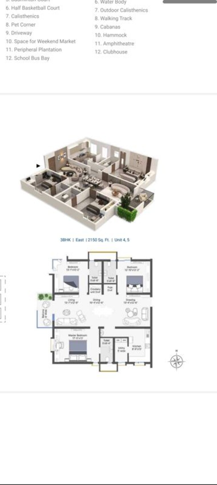 Floor Plan, csr-ashvattha 3 Bedroom 2485 Sq.Ft. Apartment In Uppal Hyderabad 10335377