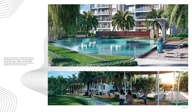 Swimming Pool, my-home-apas 3 Bedroom 3860 Sq.Ft. Apartment In Kokapet Hyderabad 8819454