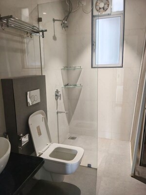 Bathroom in 3 BHK Apartment at Mantri Sujata Apartment, Santacruz West – for Rent