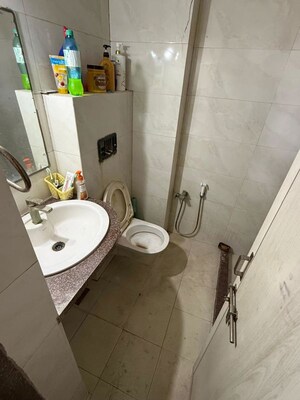 Bathroom in 3 BHK Apartment at Goyal Intercity, Memnagar – for Rent