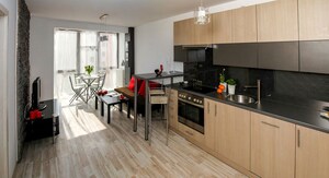 Kitchen in 3 BHK Apartment at DLR Pride, Nri Layout – for Sale