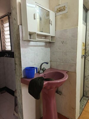 Bathroom in 1 BHK Apartment at Puranik Kanchanganga Society, Thane East – for Rent