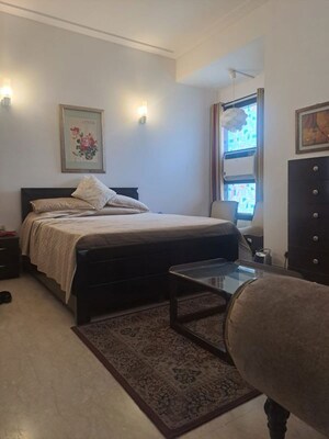 Living Room in 3 BHK Apartment at Panchsheel Enclave – for Rent