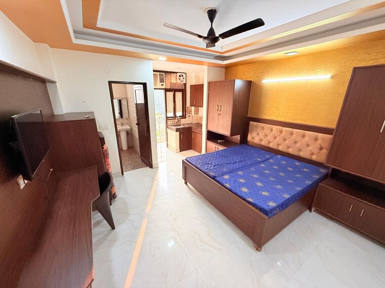 Bedroom, dlf city phase 3 1 RK 410 Sq.Ft. Builder Floor In Dlf City Phase 3 Gurgaon 10336892