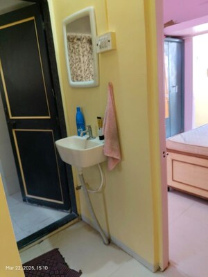 Bathroom in 1 BHK Apartment at Shriram Nagar CHS, Aundh – for Rent