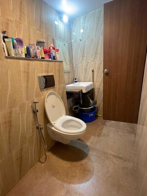 Bathroom in 1 BHK Apartment at Lodha Amara New Tower, Kolshet Road – for Rent