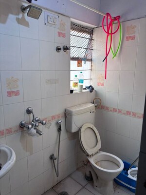 Bathroom in 2 BHK Apartment at RK Lunkad Nisarg Nirman, Pimple Saudagar – for Rent