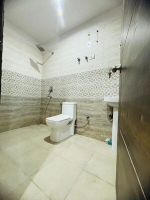 Bathroom in 3 BHK Builder Floor at Chattarpur – for Rent