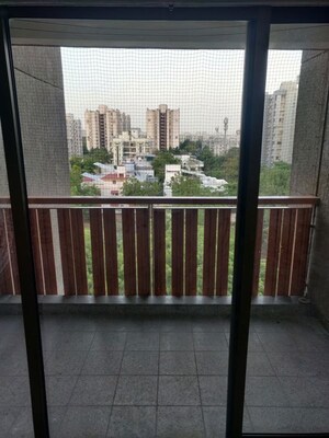 Balcony in 3 BHK Apartment at Prahlad Nagar – for Rent