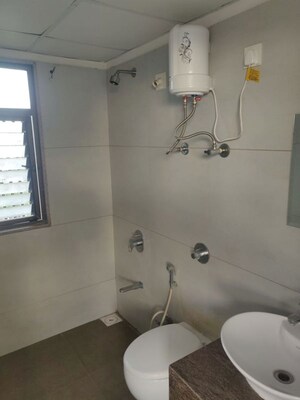 Bathroom in 3 BHK Apartment at Prahlad Nagar – for Rent