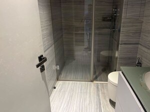 Bathroom in 3 BHK Apartment at Lodha World Crest, Worli – for Rent