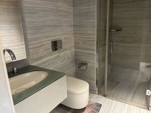 Bathroom in 3 BHK Apartment at Lodha World Crest, Worli – for Rent
