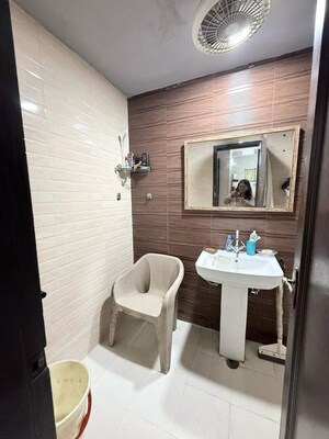 Bathroom in 3 BHK Builder Floor at Kailash Hills – for Rent