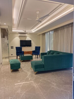 Living Room in 4 BHK Apartment at Vasant Vihar – for Rent