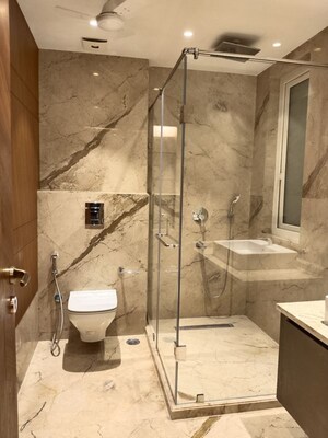 Bathroom in 4 BHK Apartment at Vasant Vihar – for Rent