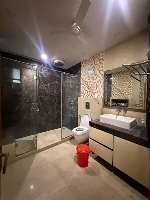Bathroom in 1 BHK Builder Floor at Saket – for Rent