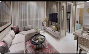 Living Room in 2 BHK Apartment at Lodha Amara, Kolshet Road – for Sale