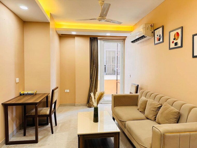 Living Room, sushant lok i 1 Bedroom 730 Sq.Ft. Builder Floor In Sushant Lok I Gurgaon 10338404